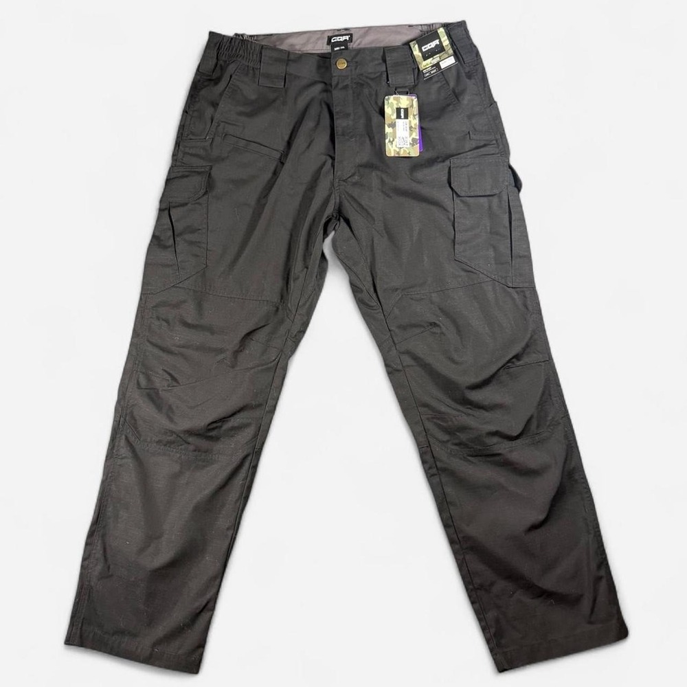CQR Tactical Series Black Duratex RipStop Cargo Utility Pants Mens 36x30